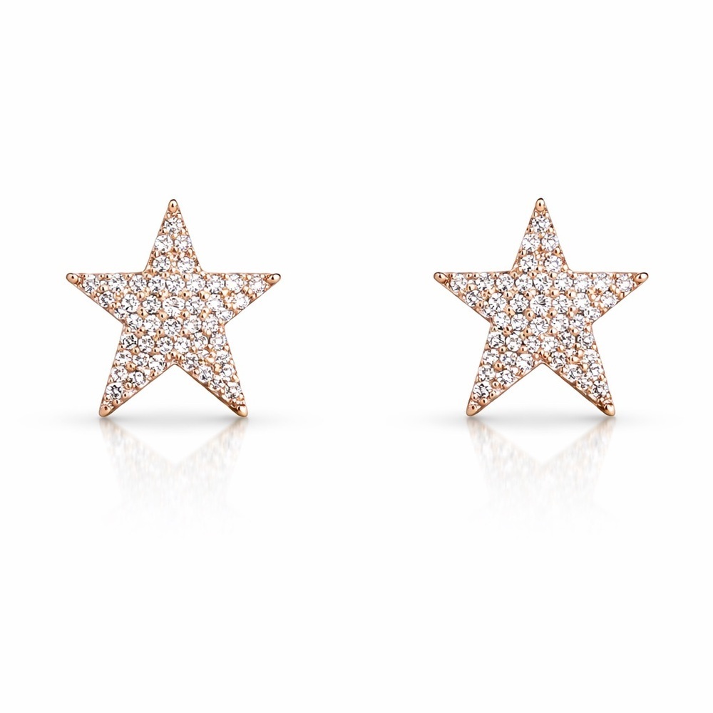 Elegant Star-Shaped Gold Earrings